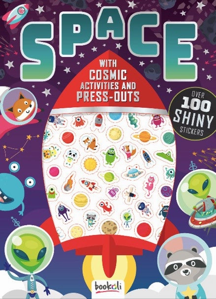 Bookoli Metallic Puffy Stickers Book Space