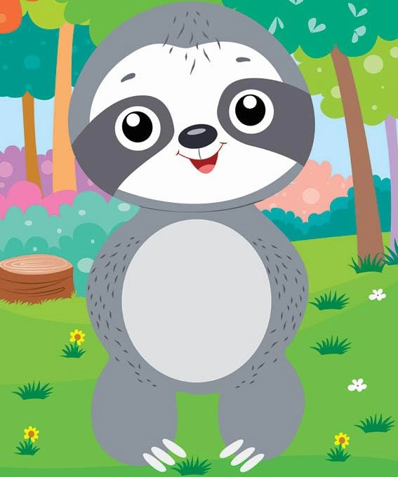 Booktopus Hug Me - Little Sloth Board Book for Kids Ages 4 