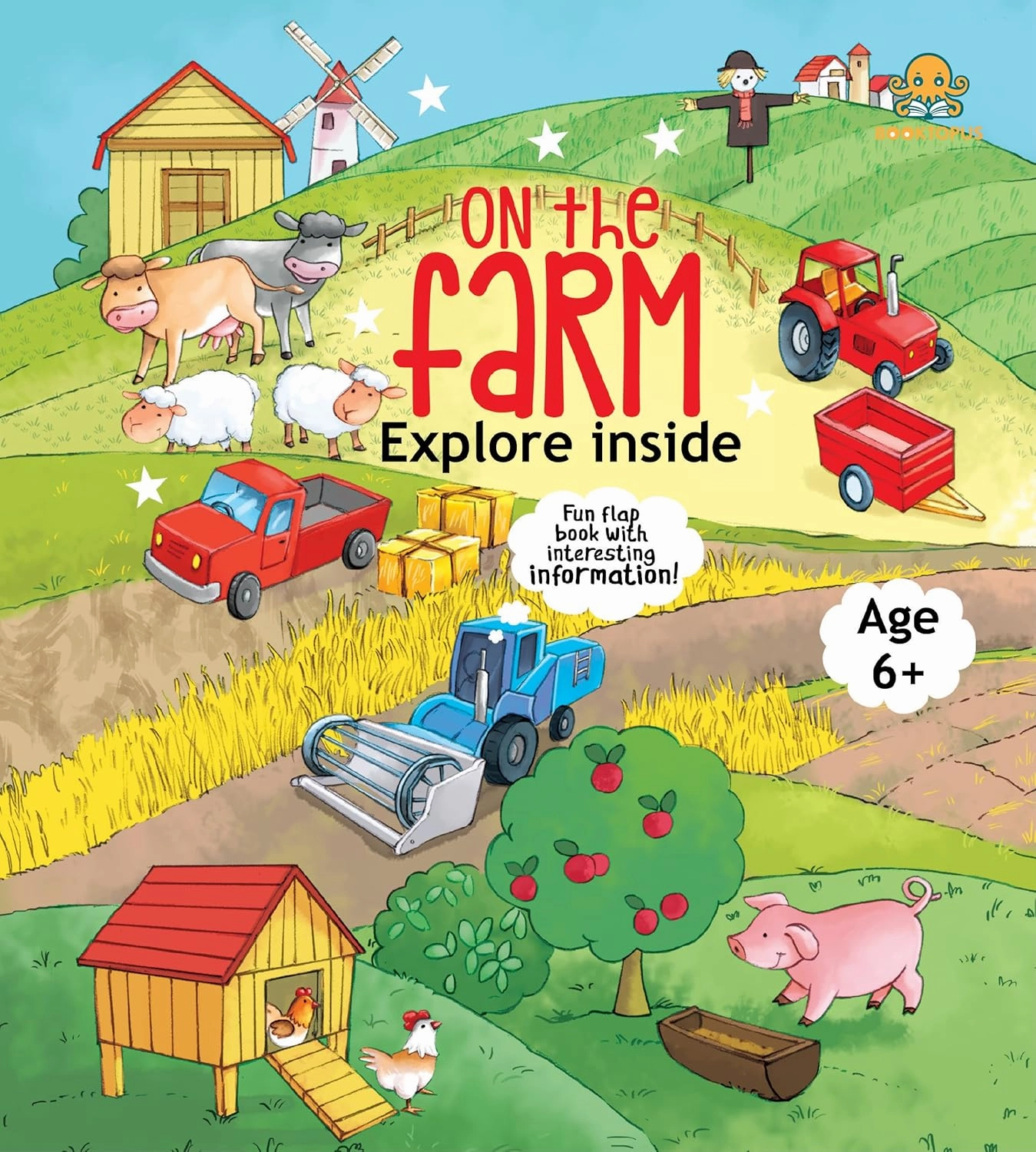 Booktopus Lift-the-Flap Learning Book - Explore The Farm Knowledge Book for Kids - Interactive Learning Books 6 