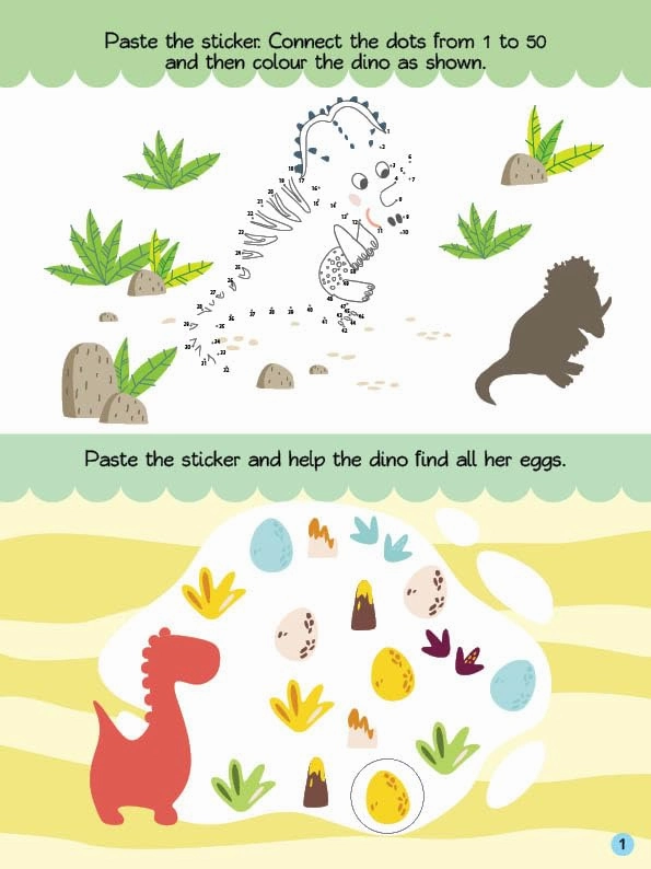 Booktopus My Big Sticker and Activity Book 1 for Kids Ages 4 