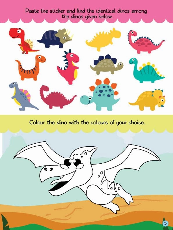 Booktopus My Big Sticker and Activity Book 1 for Kids Ages 4 