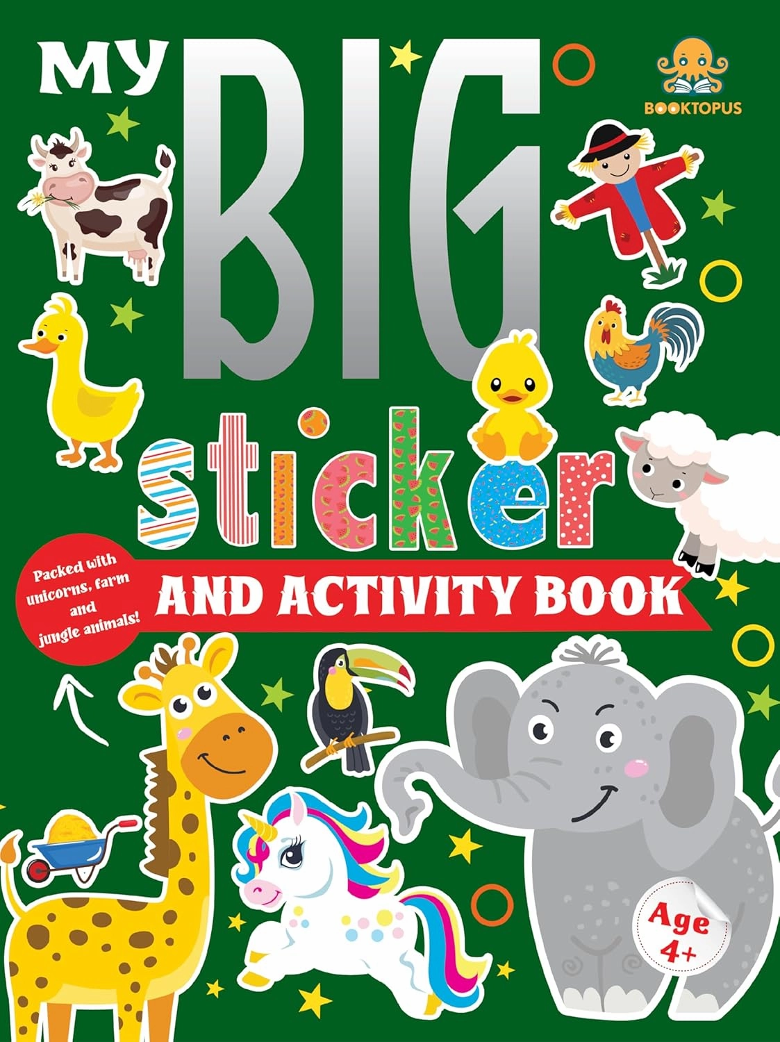 Booktopus My Big Sticker and Activity Book 2 for Kids Ages 4 