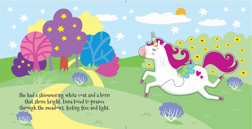Booktopus Square Puzzle Board Book - Unicorn Friends Learning Puzzle with Easy Grip Pieces - Educational Toys for Kids 4 