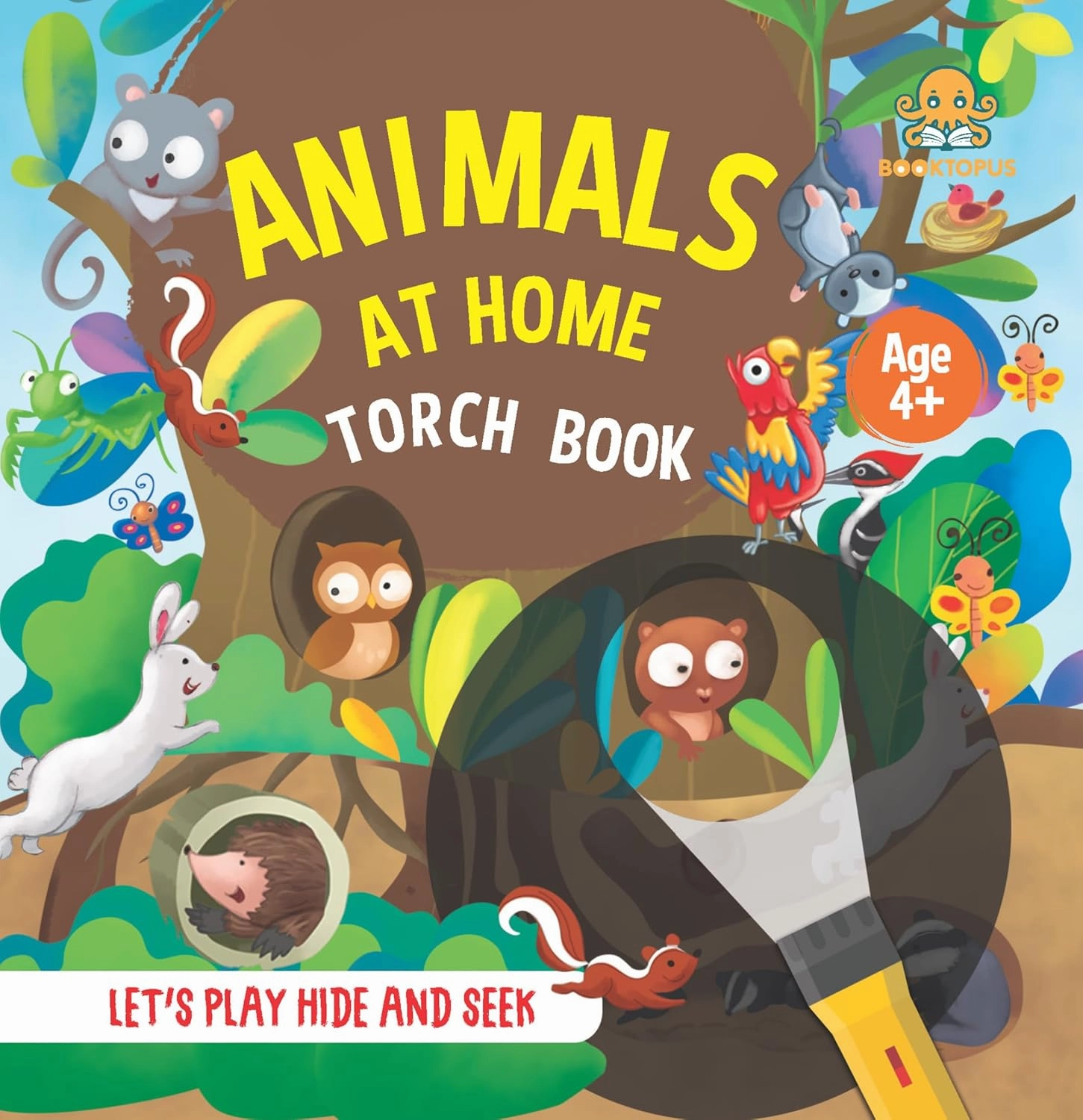 Booktopus Torch Discovery Book - Jungle Animals Hidden Picture Book with Torch - Learning Activity Books for Kids 4 