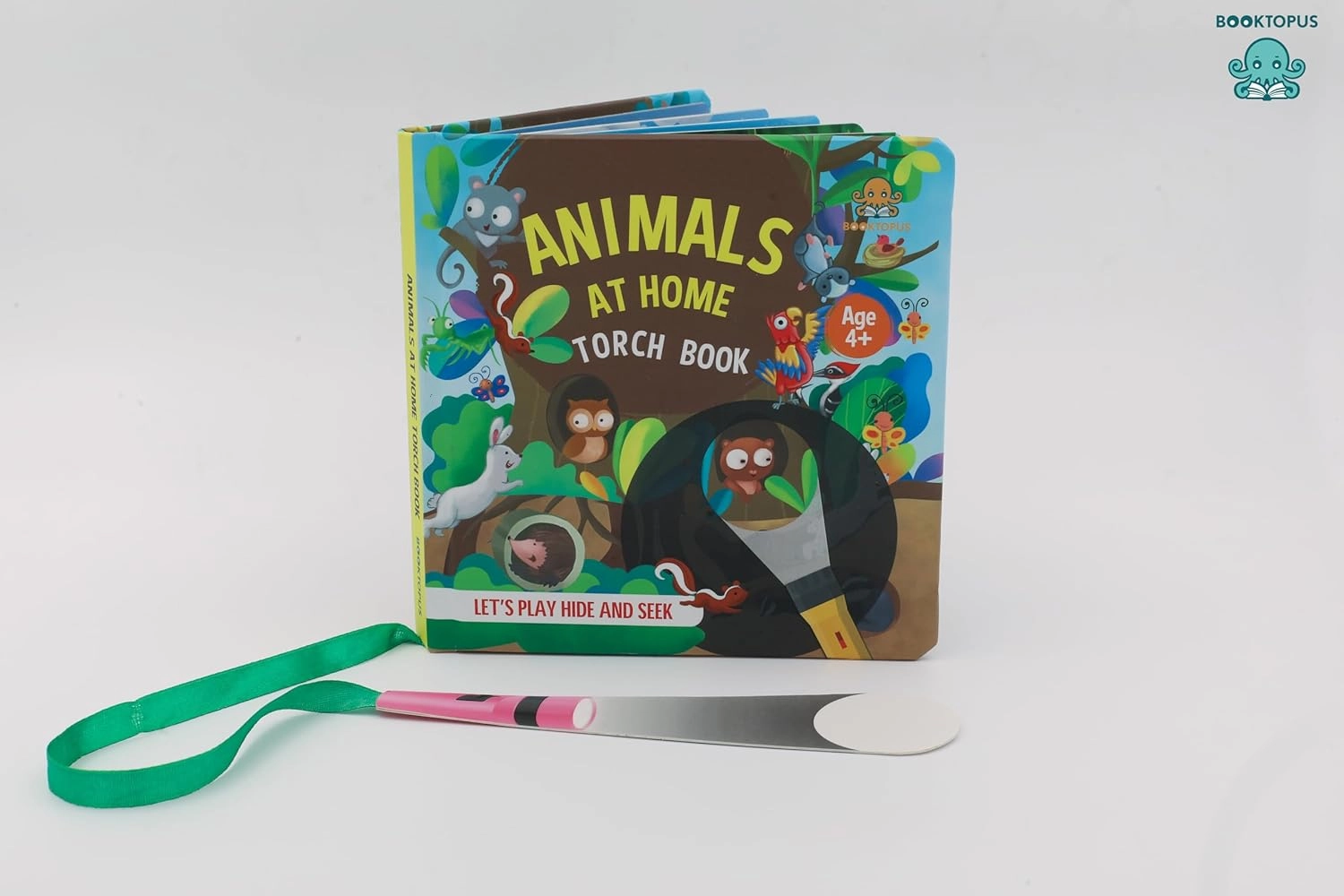 Booktopus Torch Discovery Book - Jungle Animals Hidden Picture Book with Torch - Learning Activity Books for Kids 4 