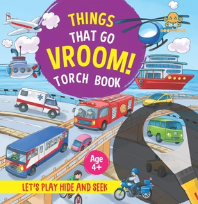 Booktopus Torch Discovery Book - Things That Go Vroom! Hidden Picture Book with Torch - Learning Activity Books for Kids 4 