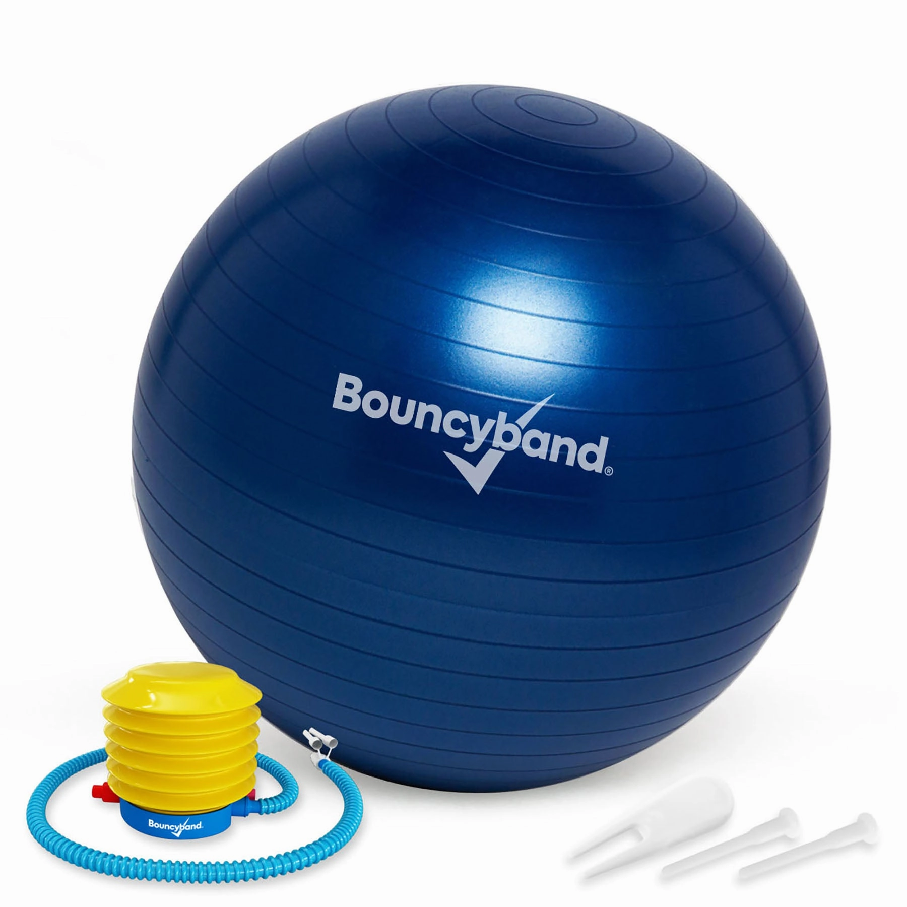 Bouncyband Anti-Burst Balance Ball, 65cm, Non-Slip, Blue