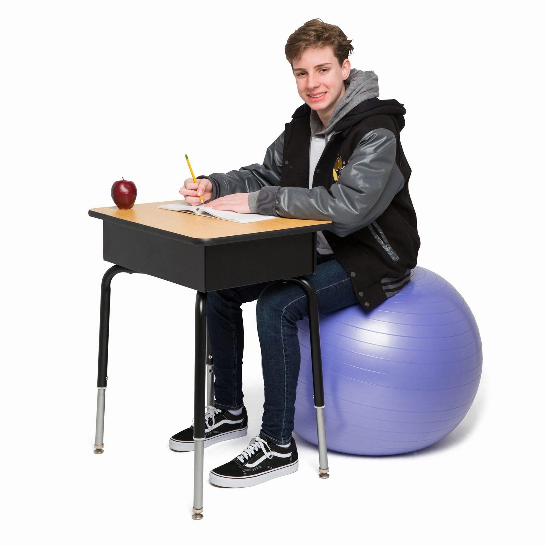 Bouncyband Balance Ball, 65cm, Vibrant Purple - Stay Active & Focused