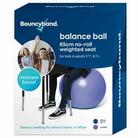Bouncyband Balance Ball, 65cm, Vibrant Purple - Stay Active & Focused