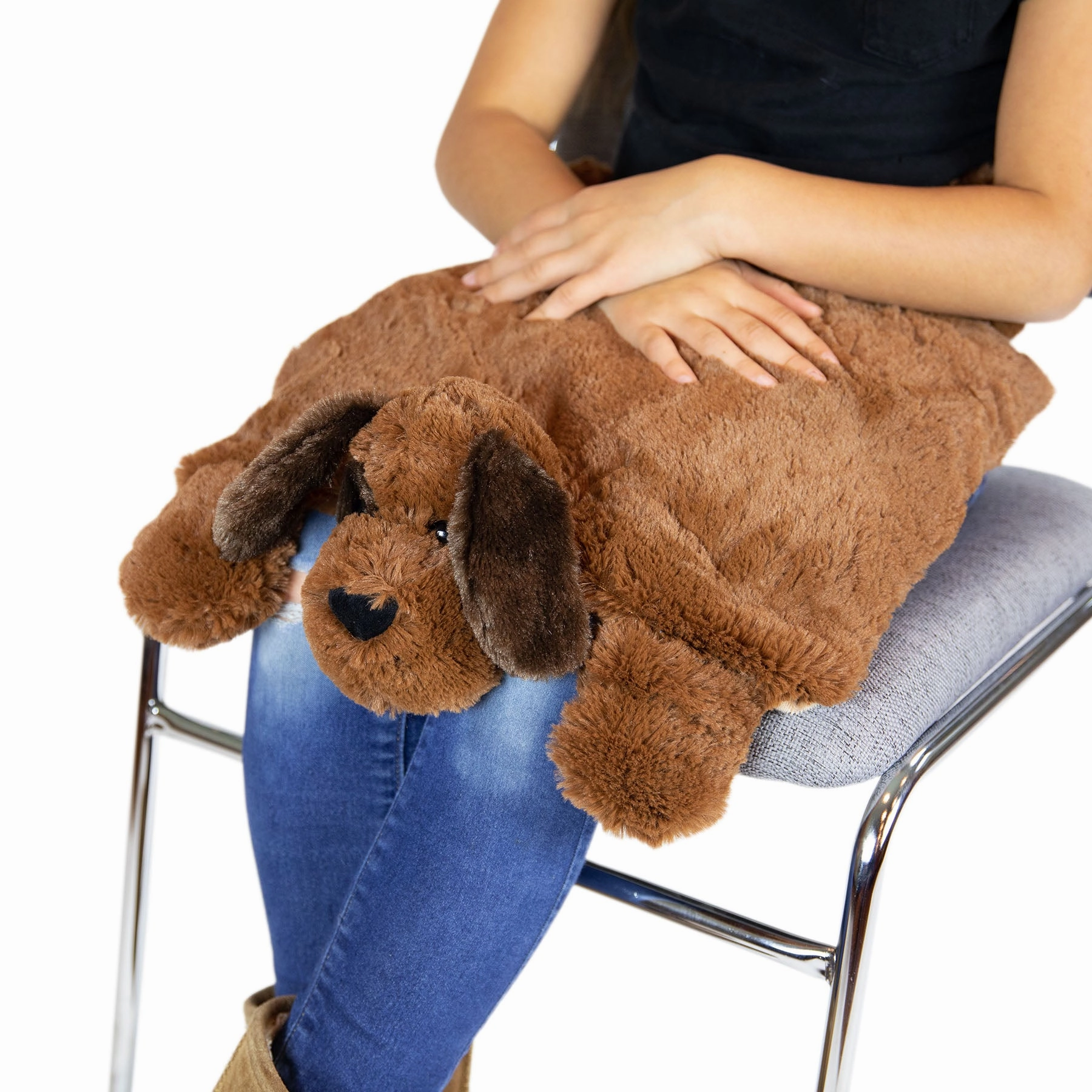 Bouncyband Happy Hugs Weighted Sensory Bulldog Plush