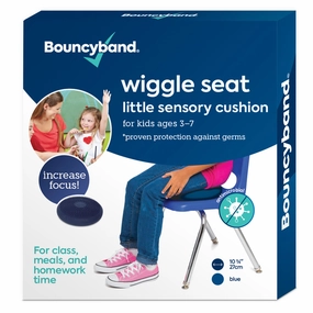 Bouncyband Little Wiggle Antimicrobial Seat Cushion, Blue 10.75"