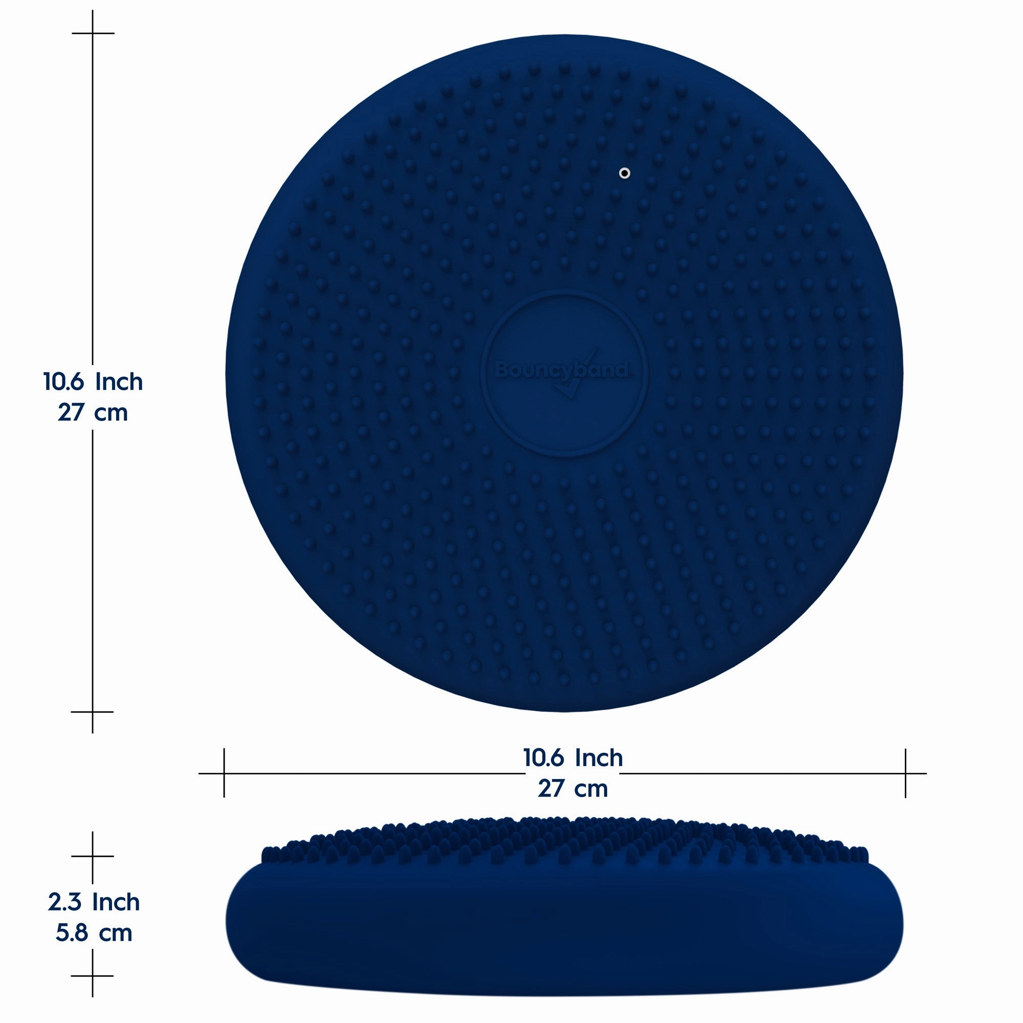 Bouncyband Little Wiggle Antimicrobial Seat Cushion, Blue 10.75"