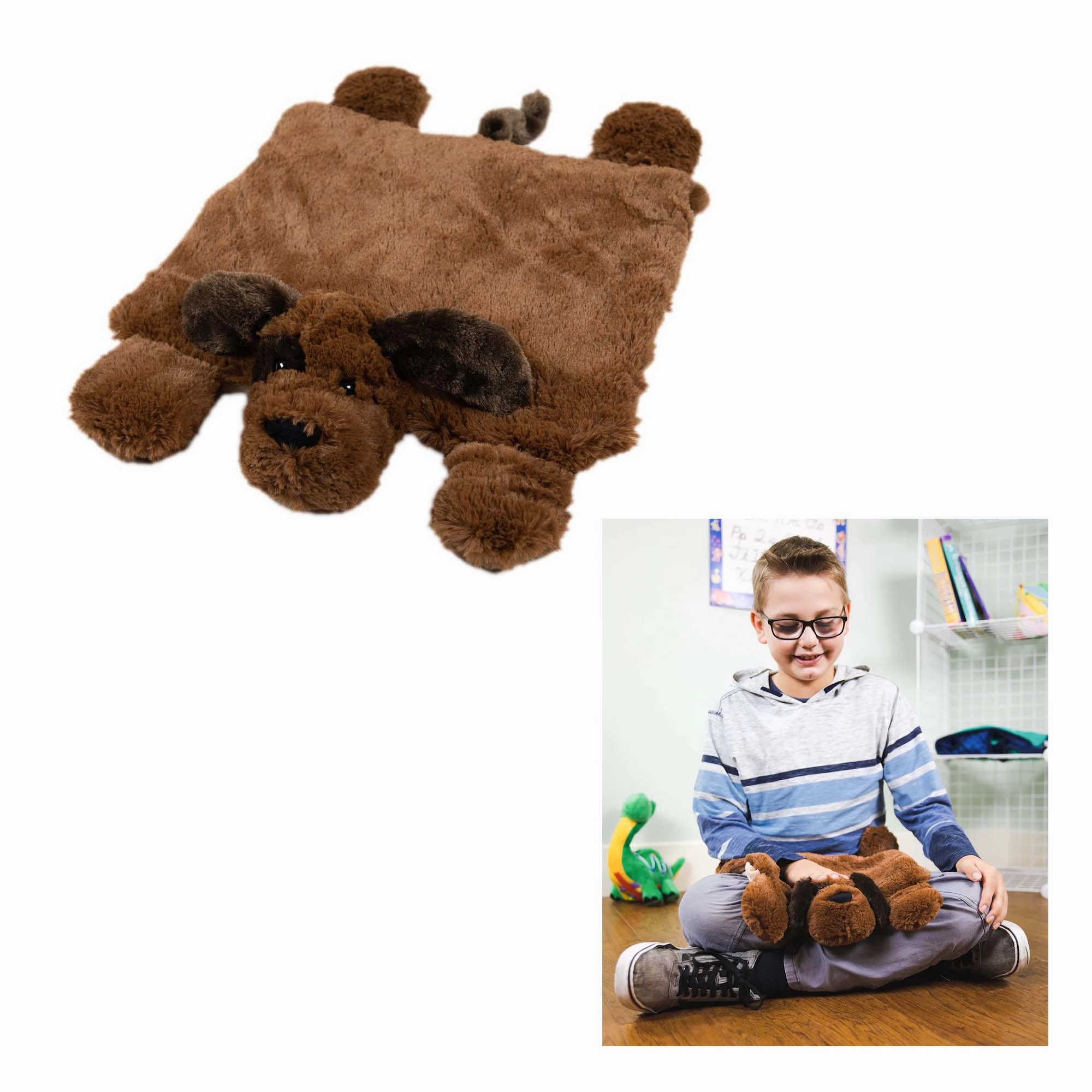 Bouncyband Sensory Plush Puppy Lap Pad  Calming Weighted Comfort