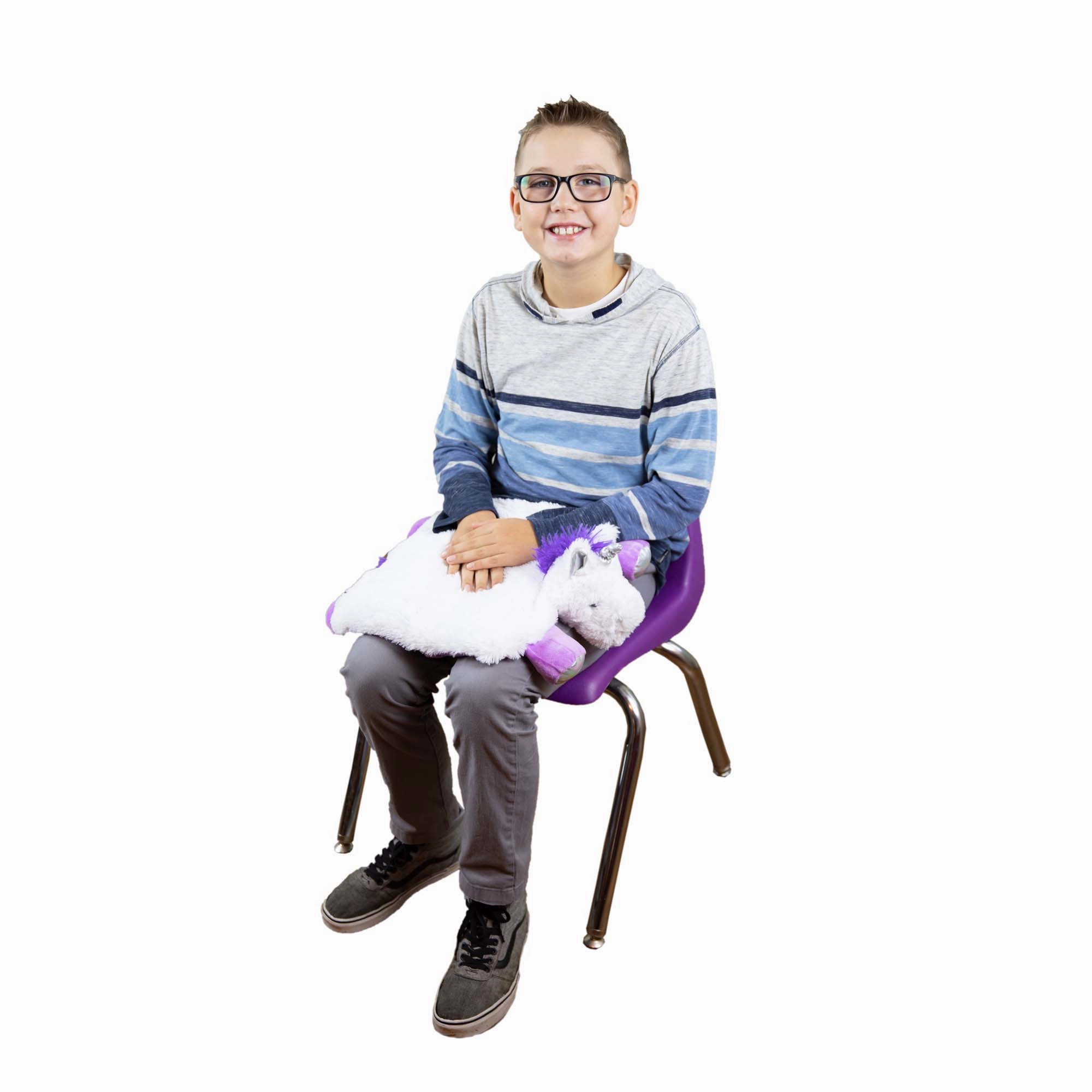 Bouncyband Unicorn Sensory Plush Weighted Lap Pad  Comforting and Washable