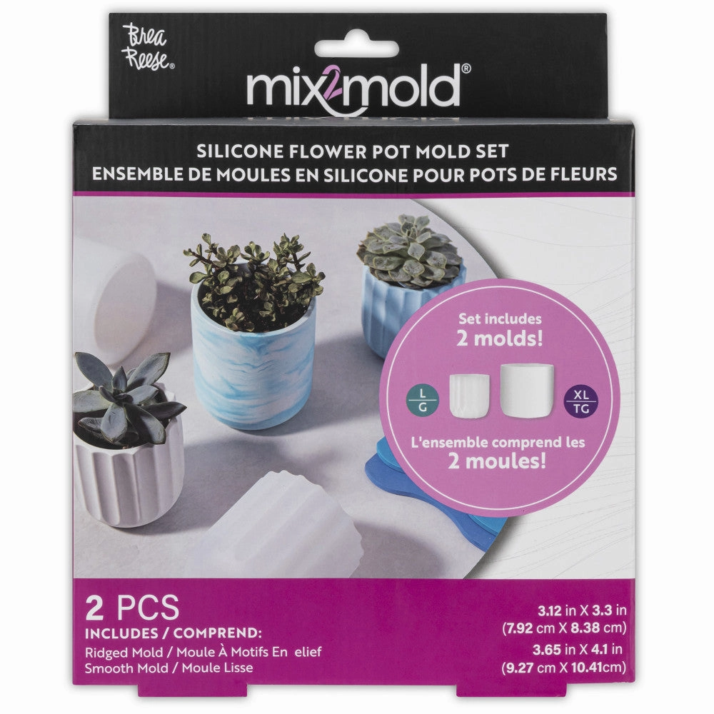 Brea Reese Mix2Mold Planter Creation Kit - 2 Silicone Molds