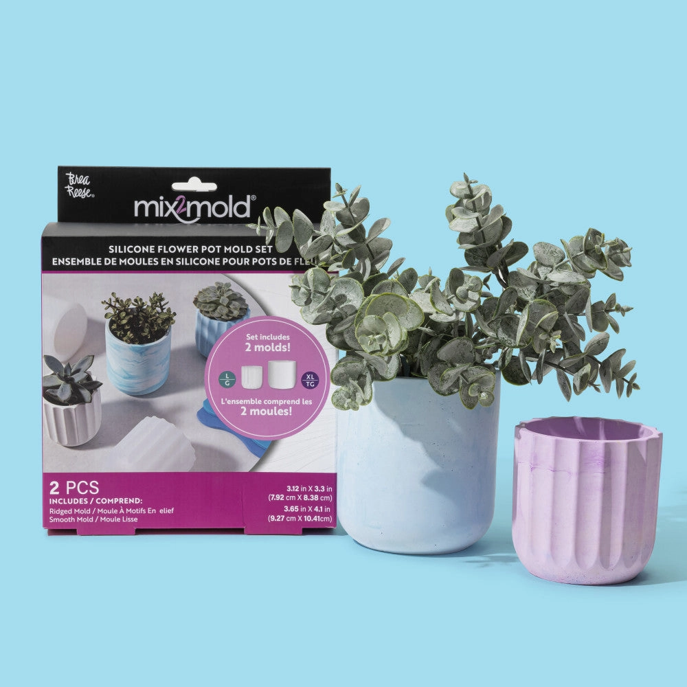 Brea Reese Mix2Mold Planter Creation Kit - 2 Silicone Molds