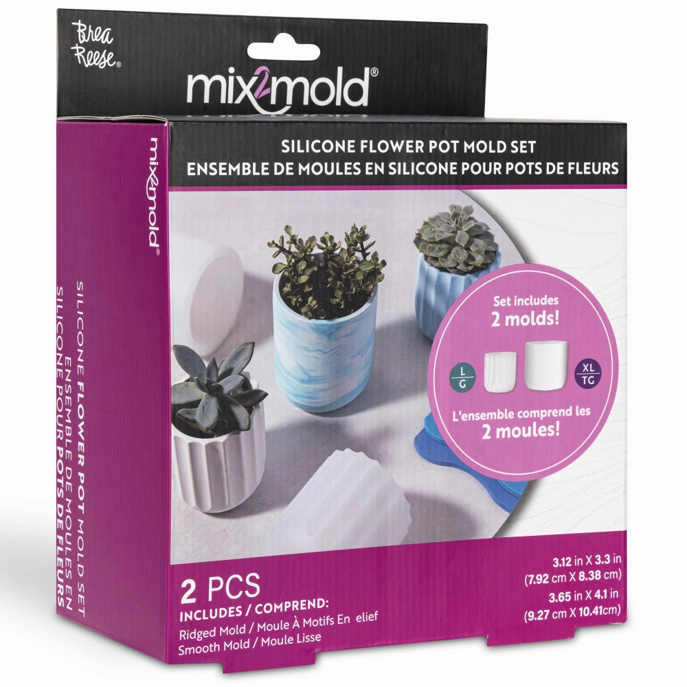 Brea Reese Mix2Mold Planter Creation Kit - 2 Silicone Molds