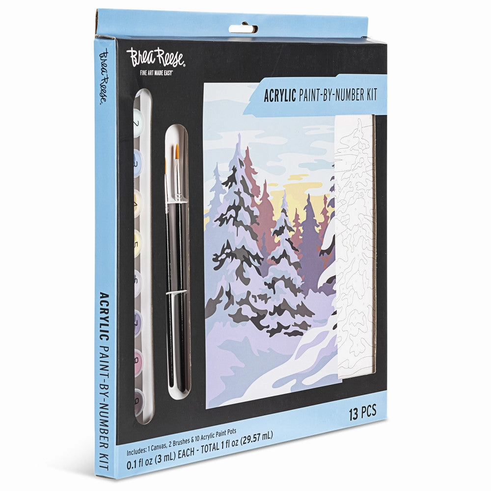 Brea Reese Winter Wonderland Acrylic Paint-by-Number Kit