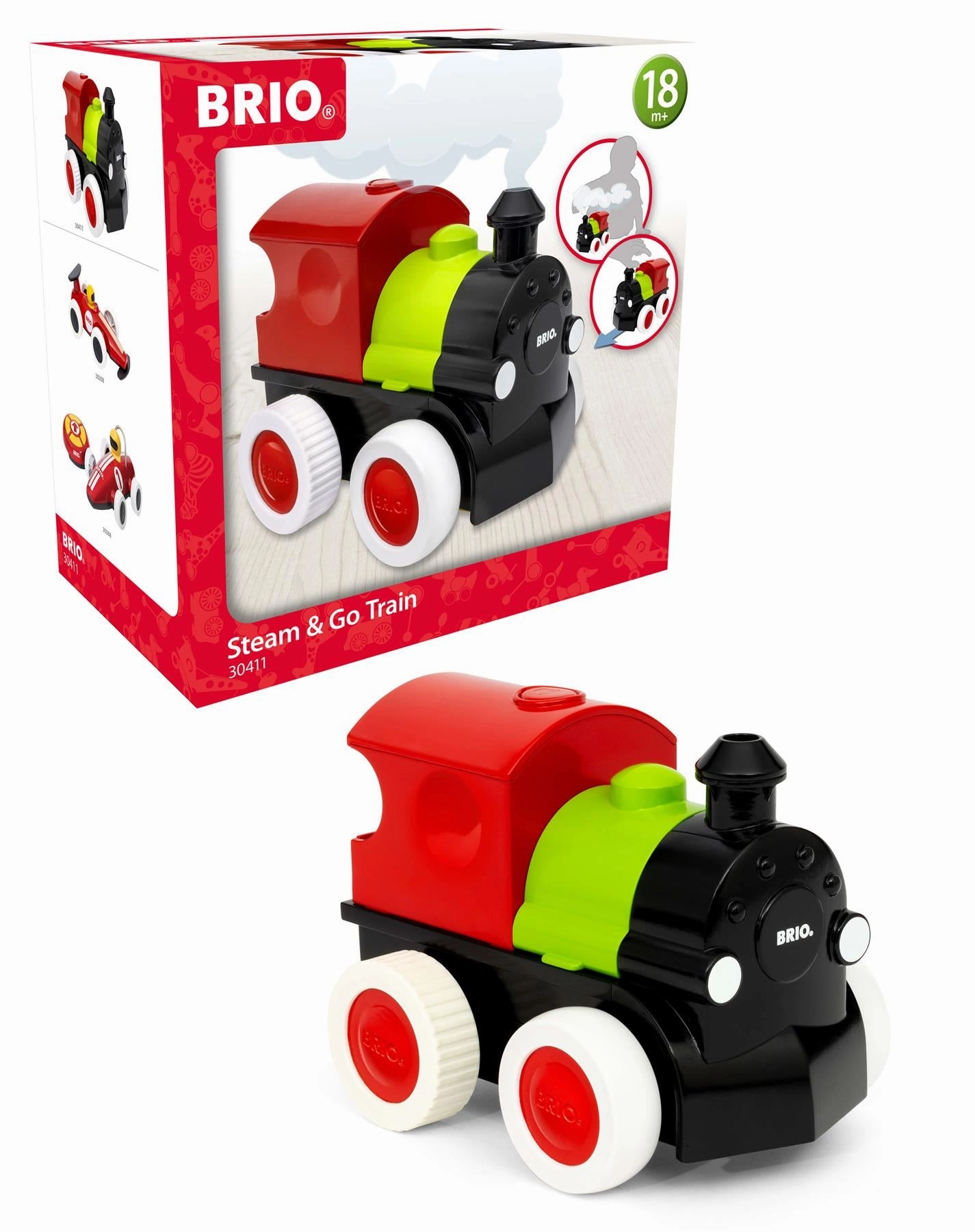 Brio Toddler 30411 Steam and Go Train Toy for Ages 18 Months and Up