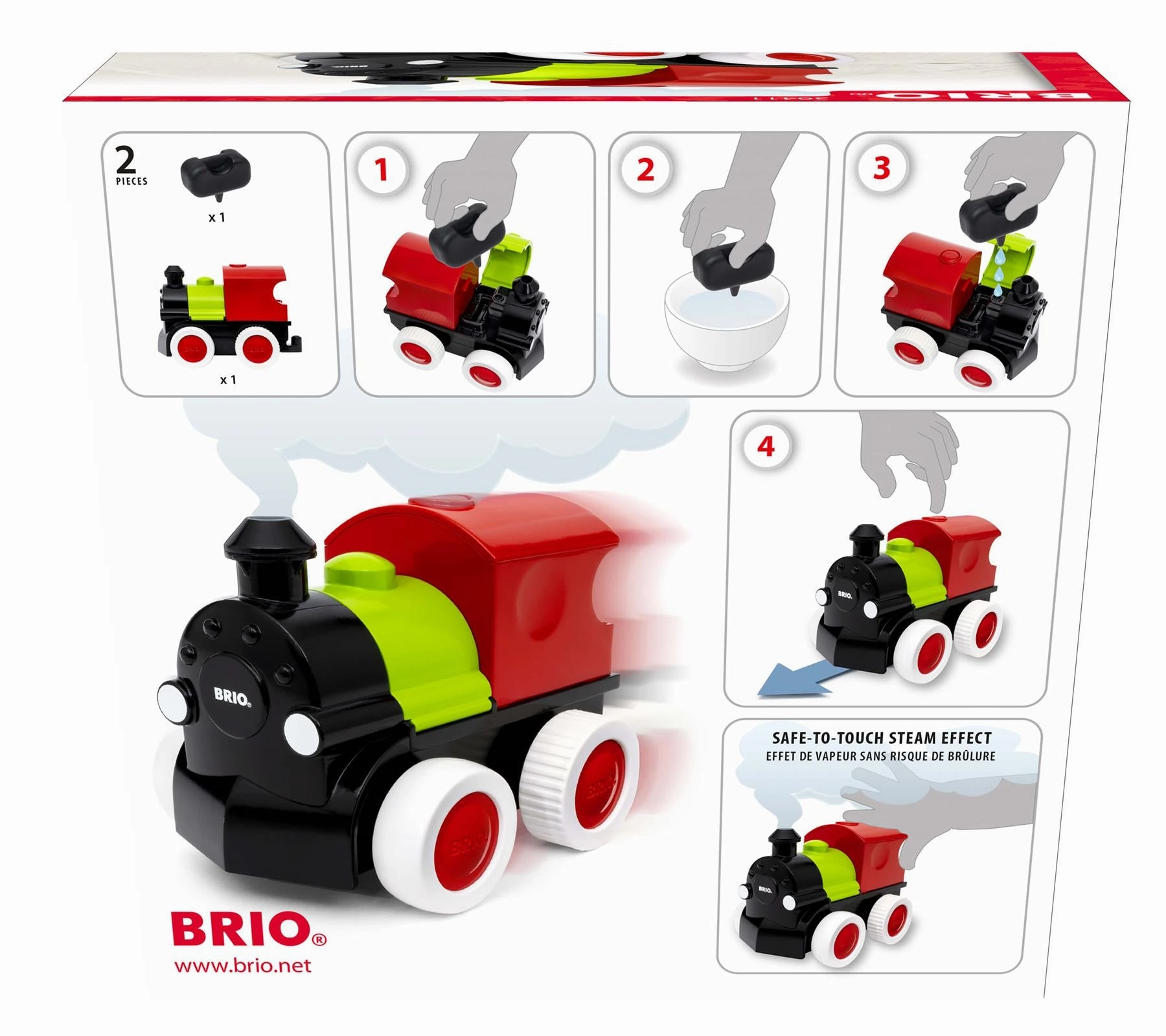 Brio Toddler 30411 Steam and Go Train Toy for Ages 18 Months and Up