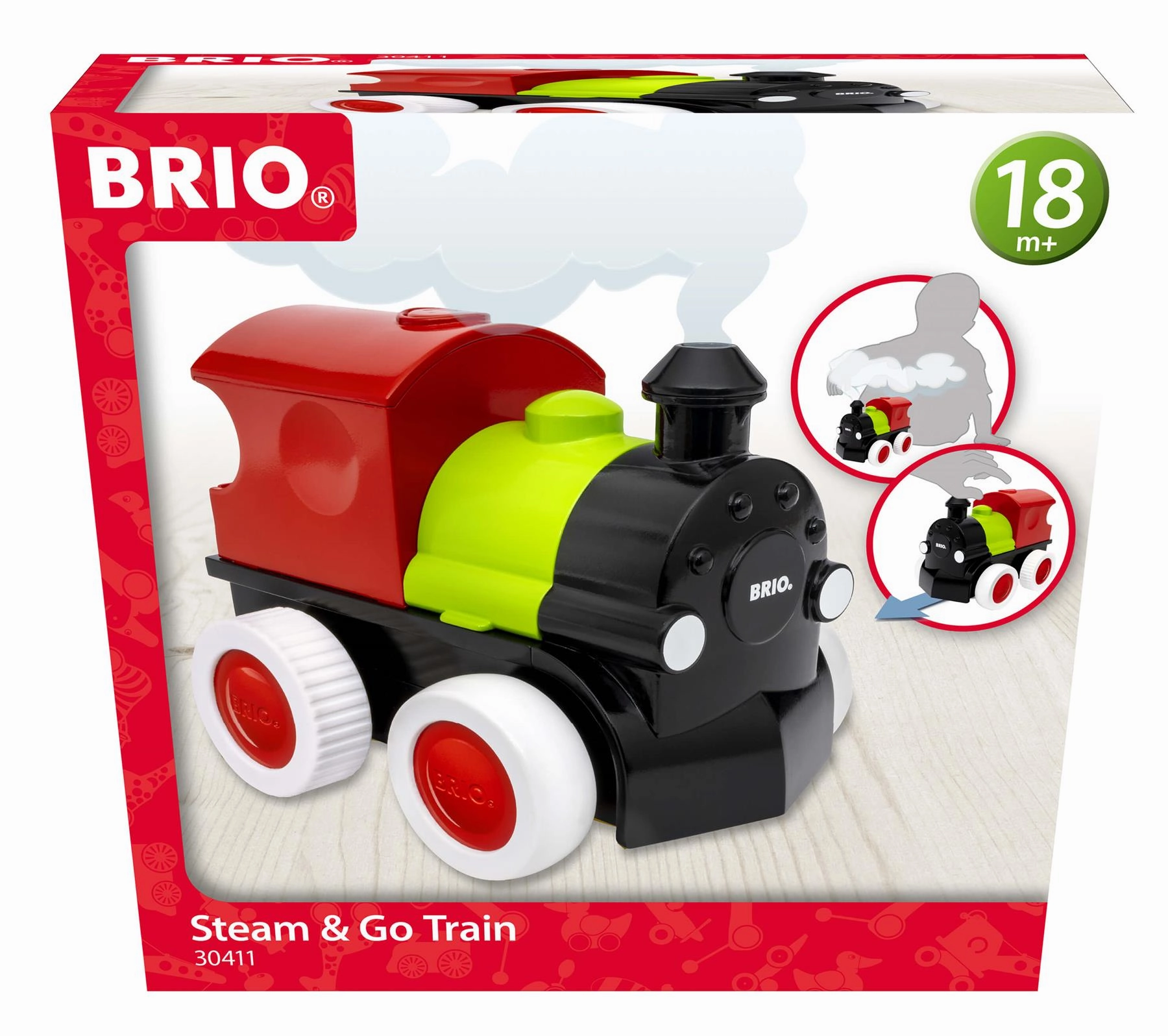 Brio Toddler 30411 Steam and Go Train Toy for Ages 18 Months and Up