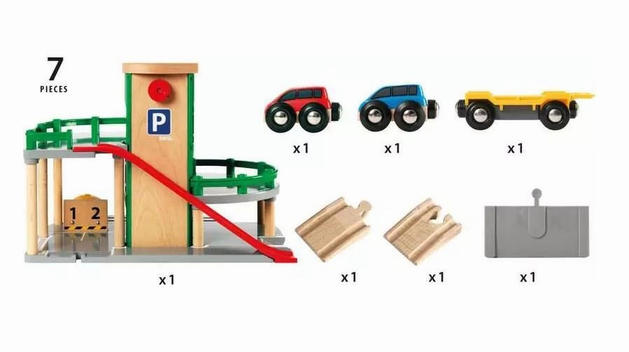 Brio World 33204 Parking Garage Train Playset for Children Ages 3 & Up