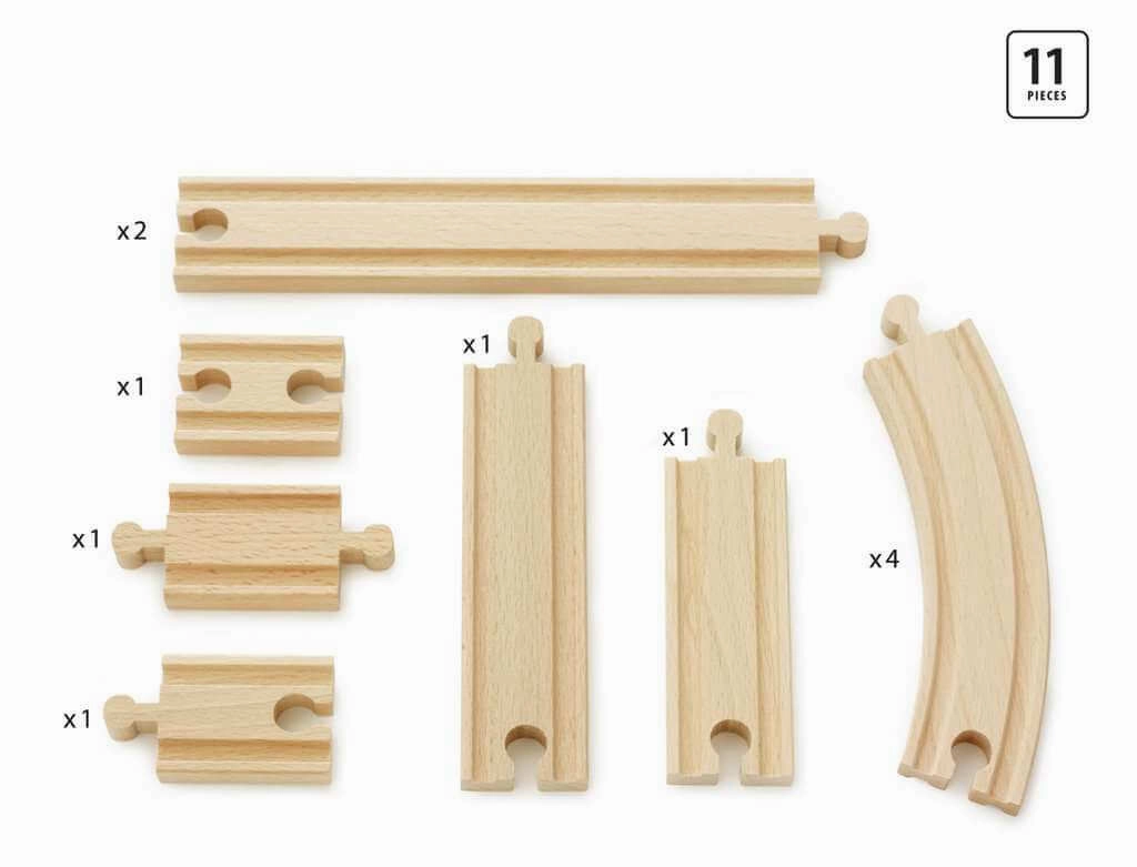 Brio World 33401 Beginner Train Track Expansion Pack for Ages 3 and Up