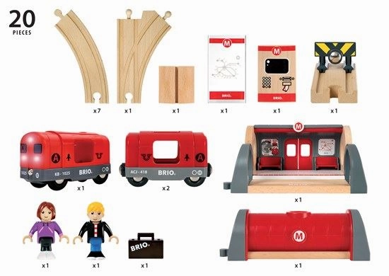 Brio World 33513 Metro Railway Set with Light & Sound for Ages 3 & Up