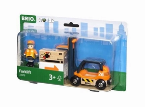 Brio World 33573 Forklift with Cargo Interactive Playset for Ages 3 