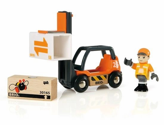 Brio World 33573 Forklift with Cargo Interactive Playset for Ages 3 