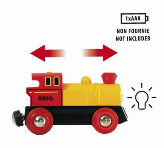 Brio World 33594 Two-Way Battery Powered Engine Train Toy for Ages 3 