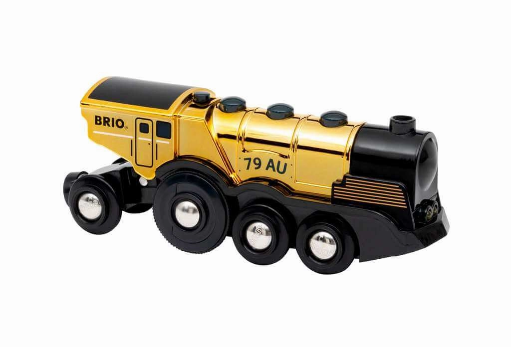 Brio World 33630 Battery Powered Mighty Gold Action Locomotive Ages 3 