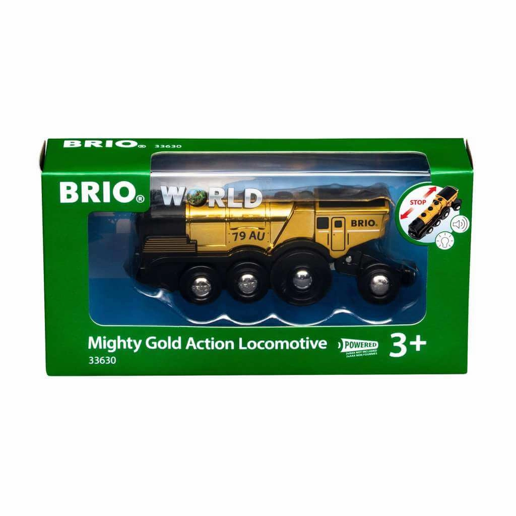 Brio World 33630 Battery Powered Mighty Gold Action Locomotive Ages 3 