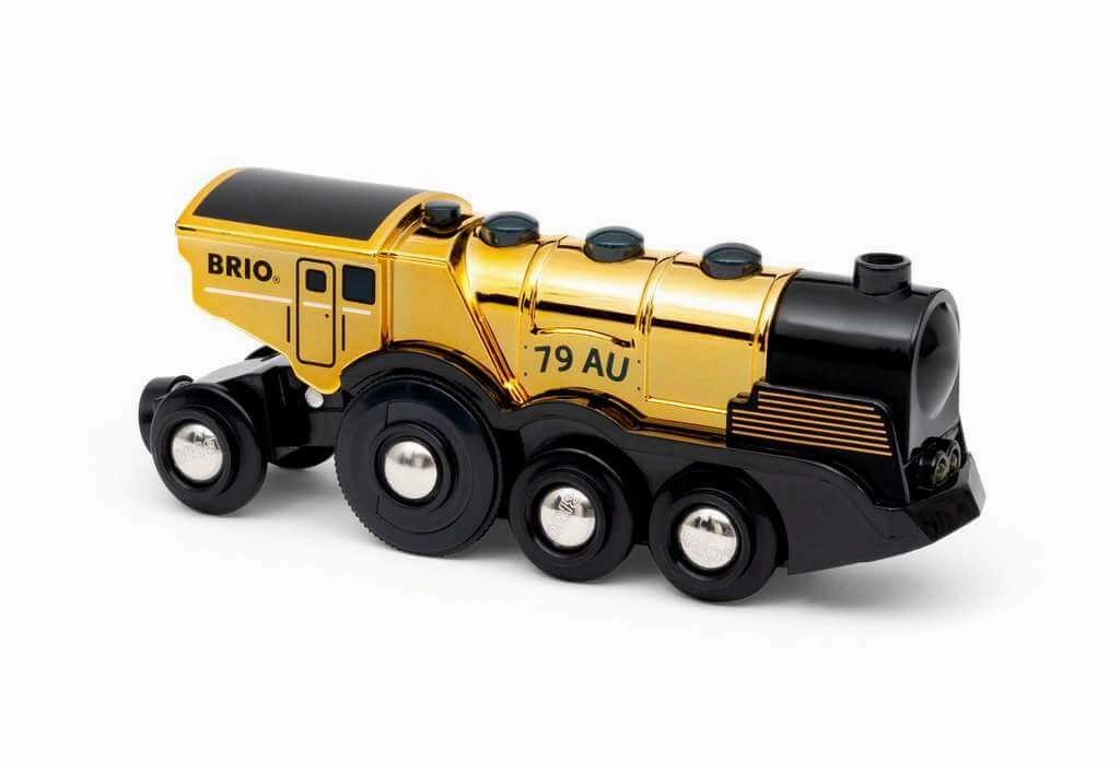 Brio World 33630 Battery Powered Mighty Gold Action Locomotive Ages 3 