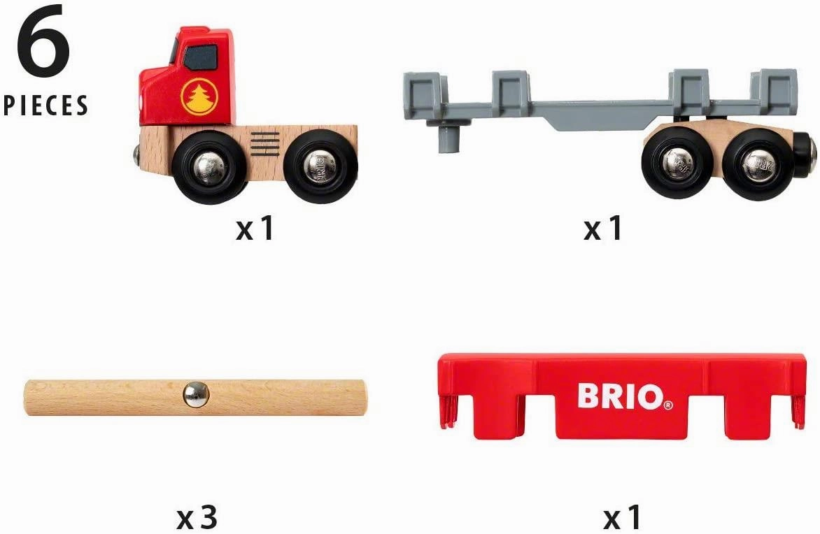 Brio World 33657 Lumber Truck with Load Interactive Toy for Age 3 & Up