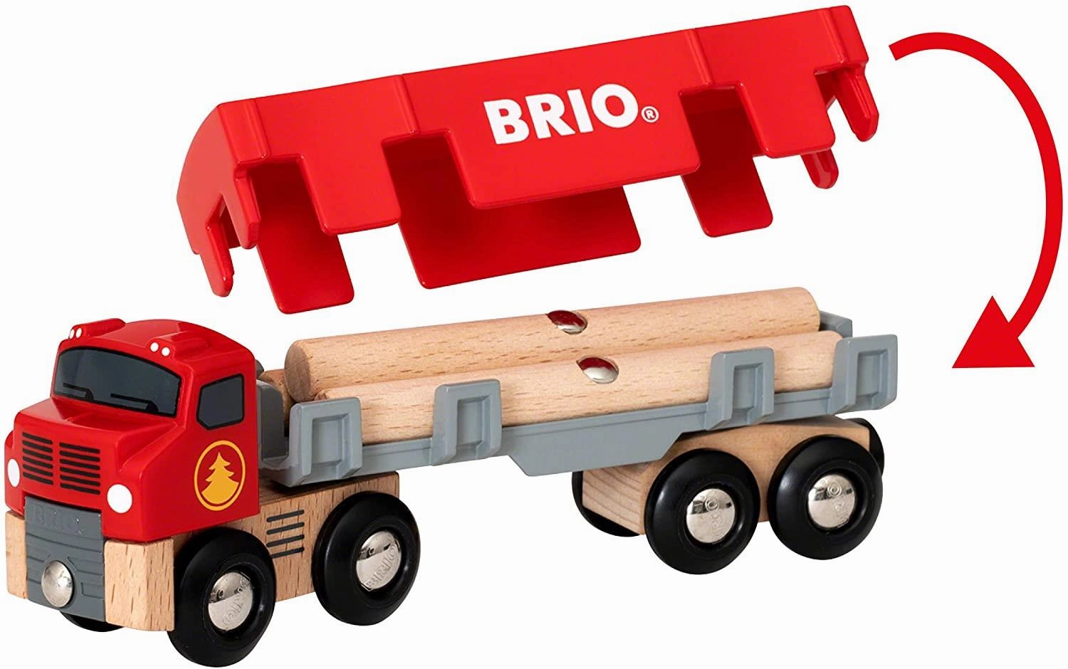 Brio World 33657 Lumber Truck with Load Interactive Toy for Age 3 & Up