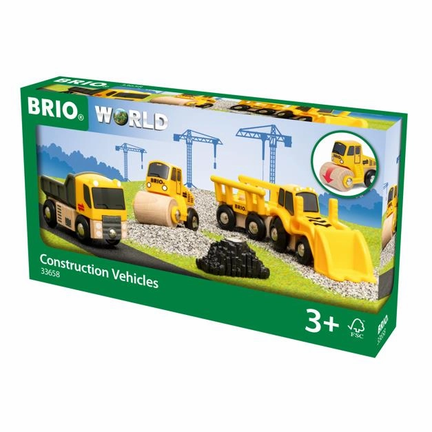 Brio World 33658 Construction Vehicles Toy Playset for Ages 3 and Up