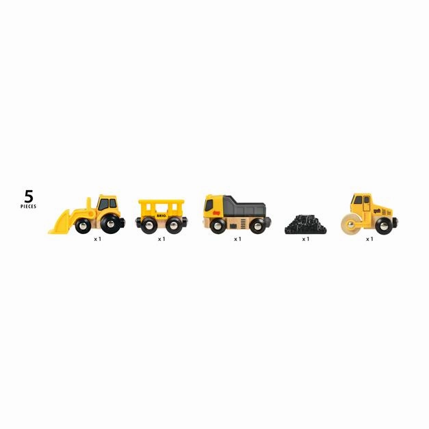 Brio World 33658 Construction Vehicles Toy Playset for Ages 3 and Up