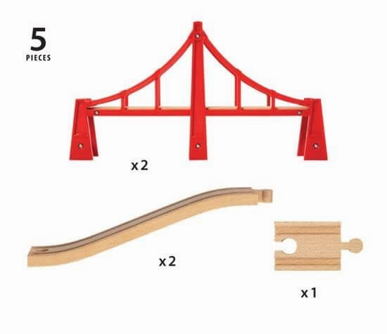 Brio World 33683 Double Suspension Bridge Train Set Accessory Ages 3 