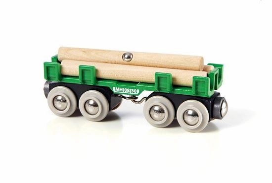 Brio World 33696 Lumber Loading Wagon Train Set Toy for Ages 3 and Up