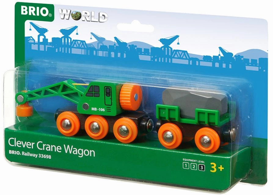 Brio World 33698 Clever Crane Wagon Vehicle Playset for Ages 3 and Up