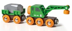 Brio World 33698 Clever Crane Wagon Vehicle Playset for Ages 3 and Up