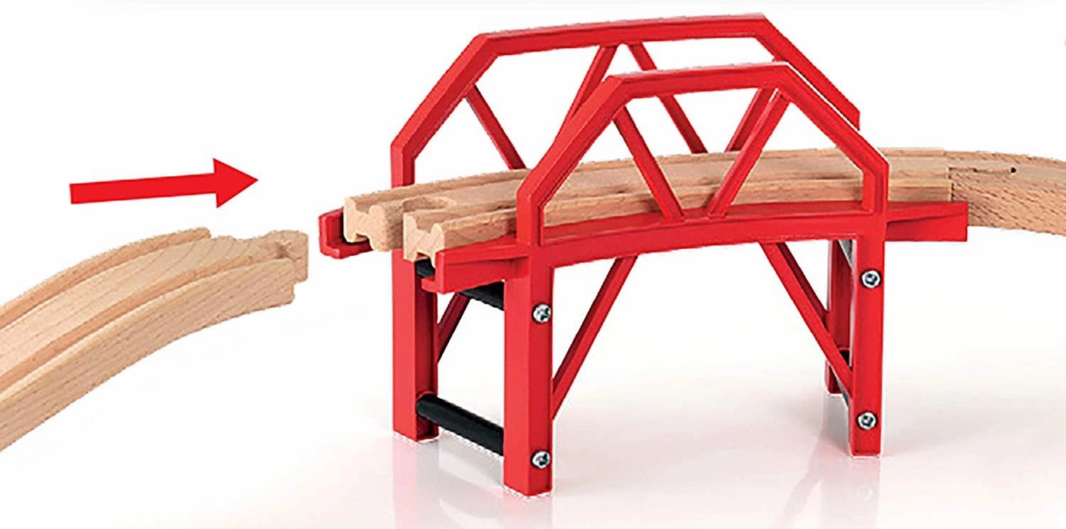 Brio World 33699 Curved Bridge Train Track Accessory for Ages 3 and Up
