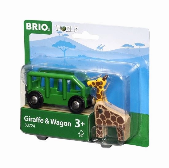 Brio World 33724 Giraffe and Wagon Train Set Vehicle for Ages 3 and Up