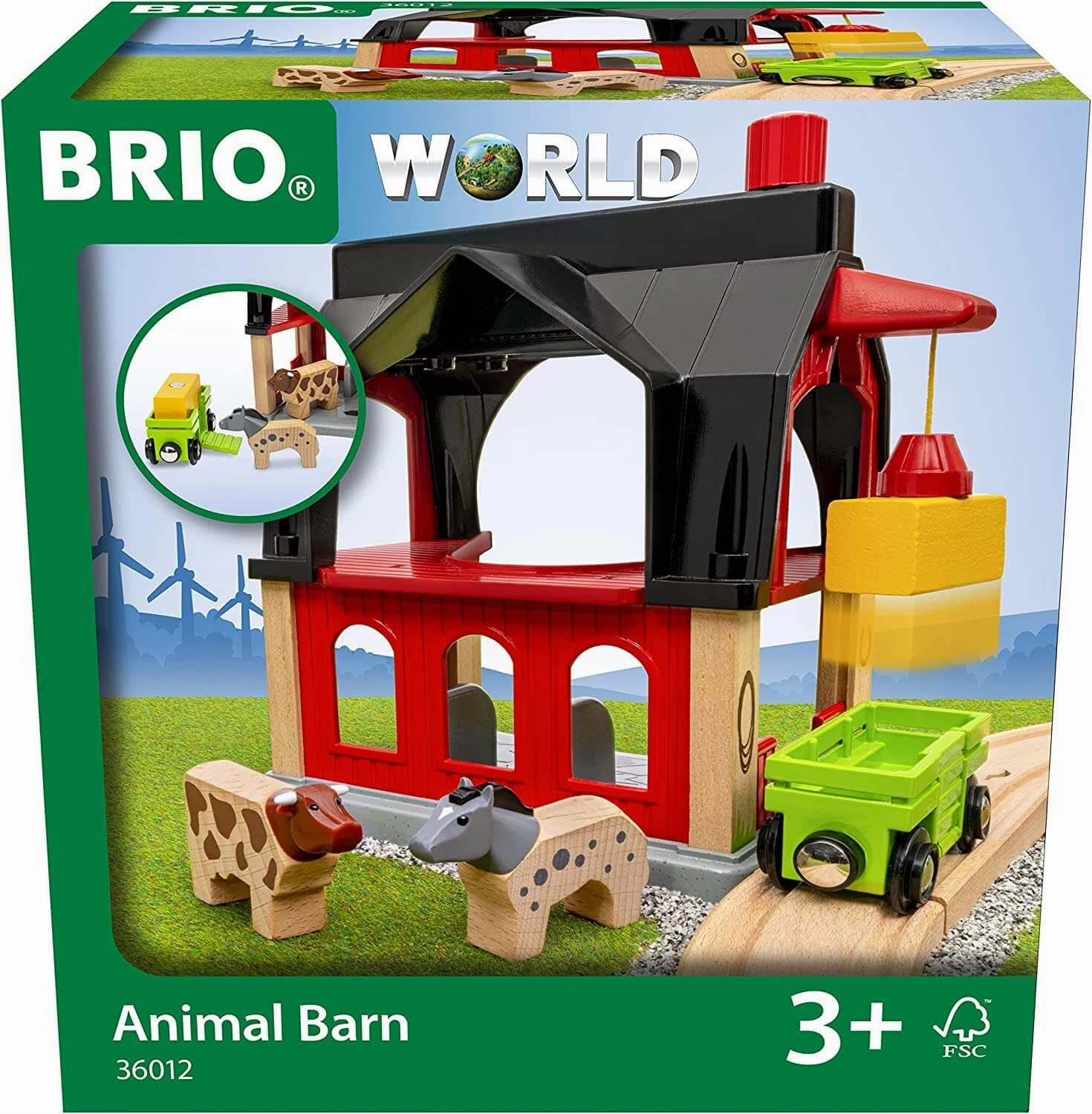 Brio World 36012 Animal Barn Farm Train Set Accessory for Age 3 and Up
