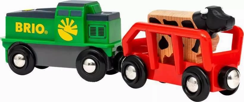 Brio World 36018 Farm Battery Powered Train Playset for Ages 3 and Up
