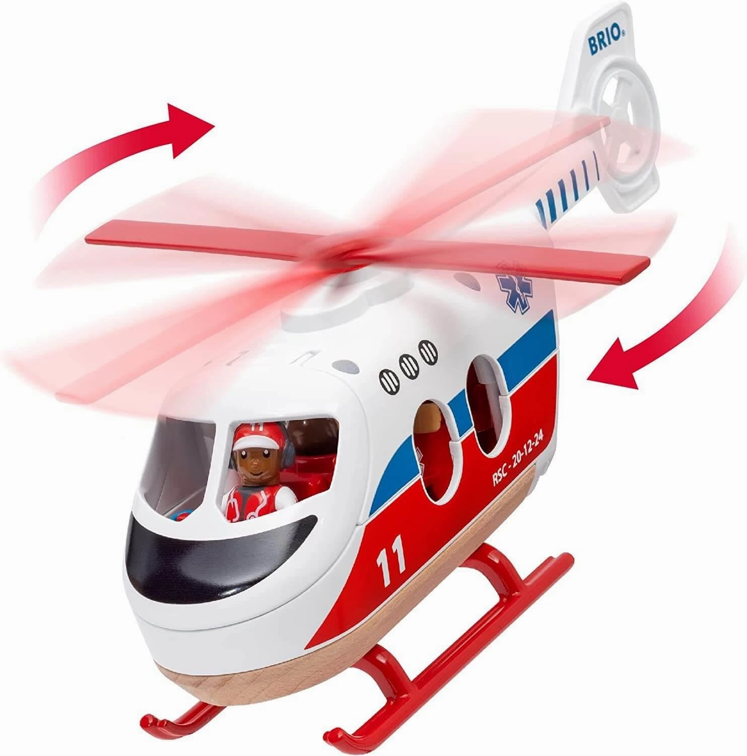 Brio World 36022 Rescue Helicopter Toy Vehicle Playset for Ages 3 & Up
