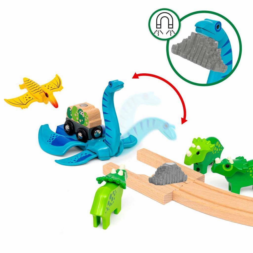 Brio World 36104 Dinosaur Deluxe Railway Set with Storage Box Ages 3 