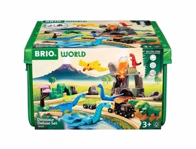 Brio World 36104 Dinosaur Deluxe Railway Set with Storage Box Ages 3 