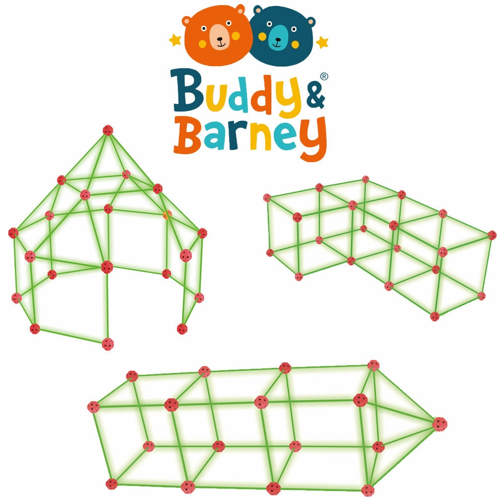 Buddy & Barney Wonderbox Workshop 85pc Glow-In-The-Dark Build-A-Fort Set